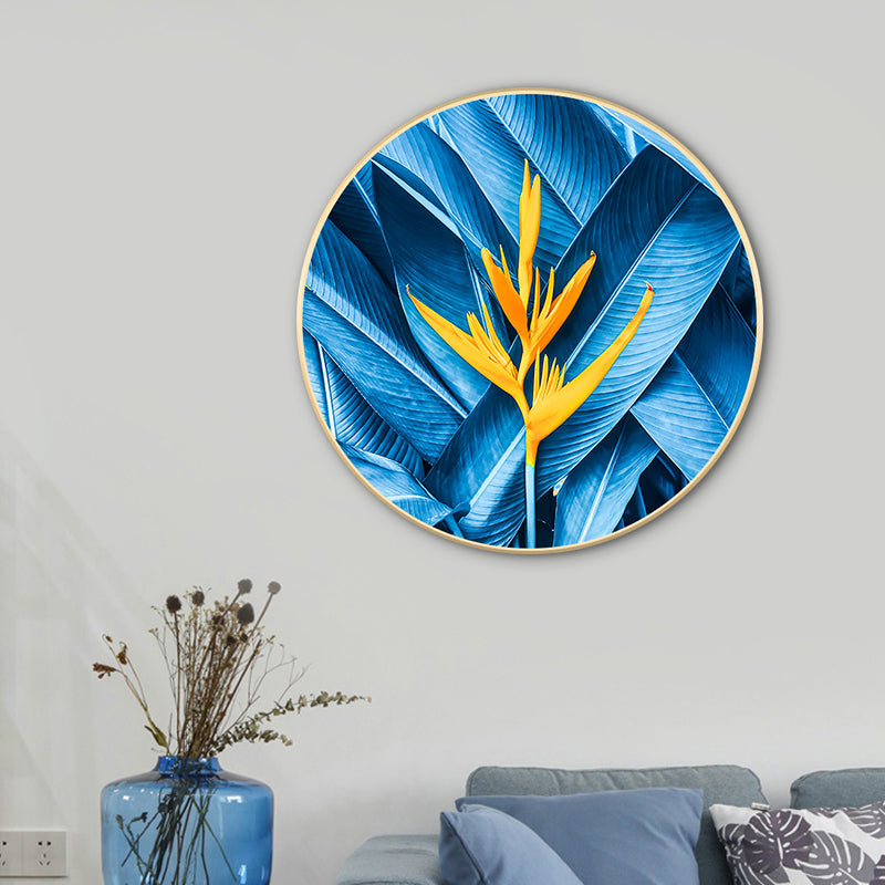 Blue Nordic Style Painting Botanical Canvas for Bathroom, Multiple Sizes Available Clearhalo 'Arts' 'Canvas Art' 1764936