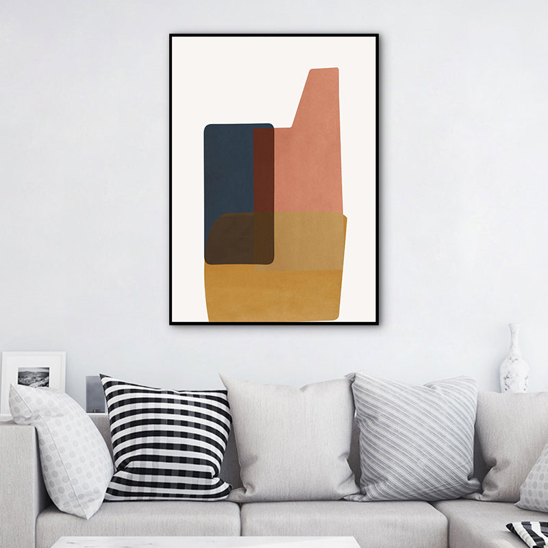 Illustration Bottle Wall Art Modern Abstract Canvas Print in Brown on White for Room Clearhalo 'Art Gallery' 'Canvas Art' 'Contemporary Art Gallery' 'Modern' Arts' 1764951