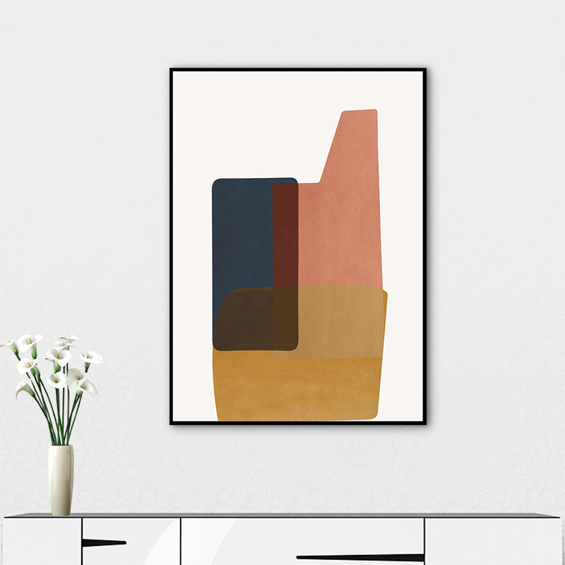 Illustration Bottle Wall Art Modern Abstract Canvas Print in Brown on White for Room Clearhalo 'Art Gallery' 'Canvas Art' 'Contemporary Art Gallery' 'Modern' Arts' 1764952