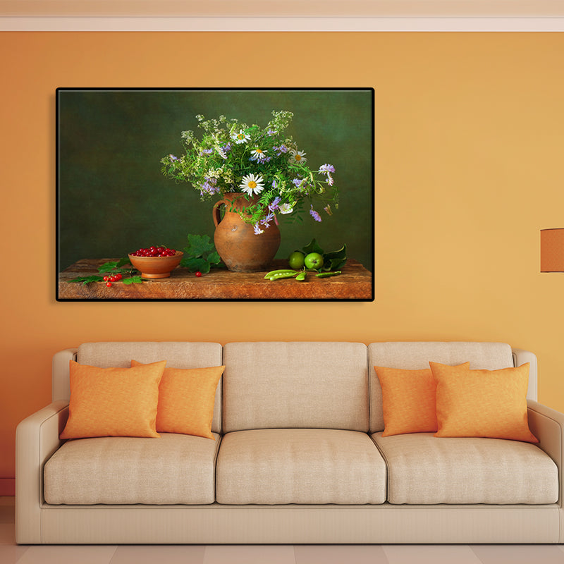 Canvas Pastel Color Art Print Impressionism Style Flowers Painting, Multiple Sizes Clearhalo 'Arts' 'Canvas Art' 1764973