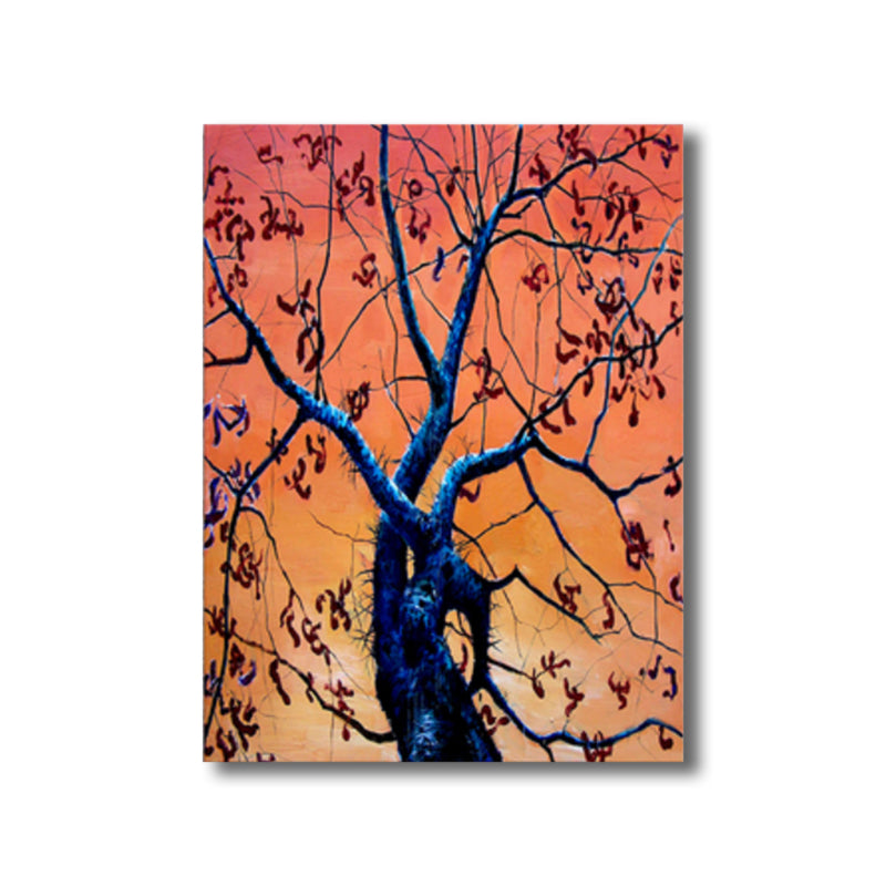 Contemporary Art Flower Tree Canvas Pastel Color Textured Painting for Living Room Clearhalo 'Arts' 'Canvas Art' 1765011