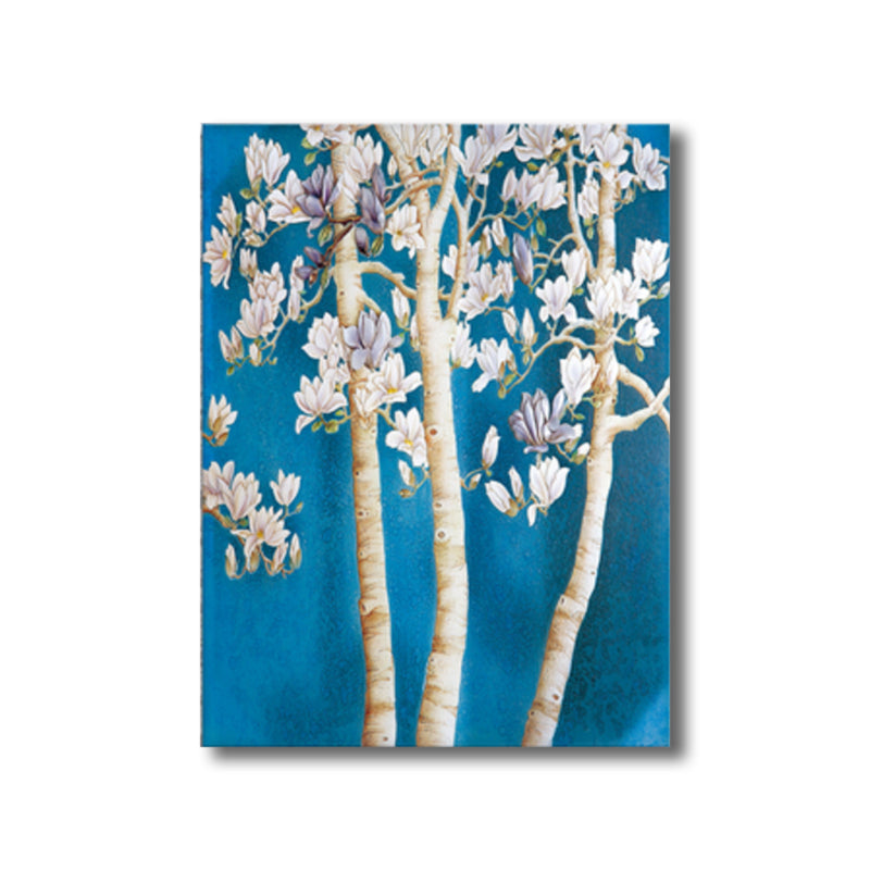 Contemporary Art Flower Tree Canvas Pastel Color Textured Painting for Living Room Clearhalo 'Arts' 'Canvas Art' 1765015