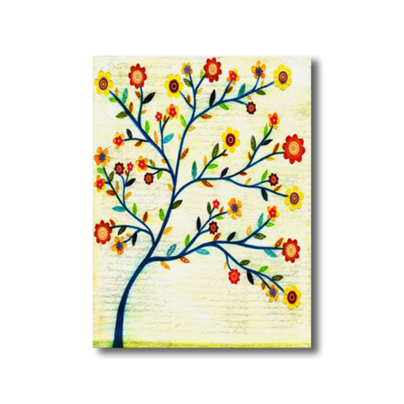 Contemporary Art Flower Tree Canvas Pastel Color Textured Painting for Living Room Clearhalo 'Arts' 'Canvas Art' 1765019