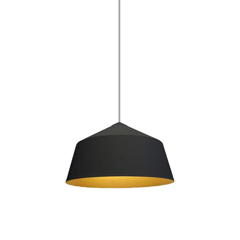 Dome Shaped Shade Pendant Ceiling Light in Nordic Style Metal 1 Light Black/White Hanging Ceiling Light Clearhalo 'Ceiling Lights' 'Modern Pendants' 'Modern' 'Pendant Lights' 'Pendants' Lighting' 176504