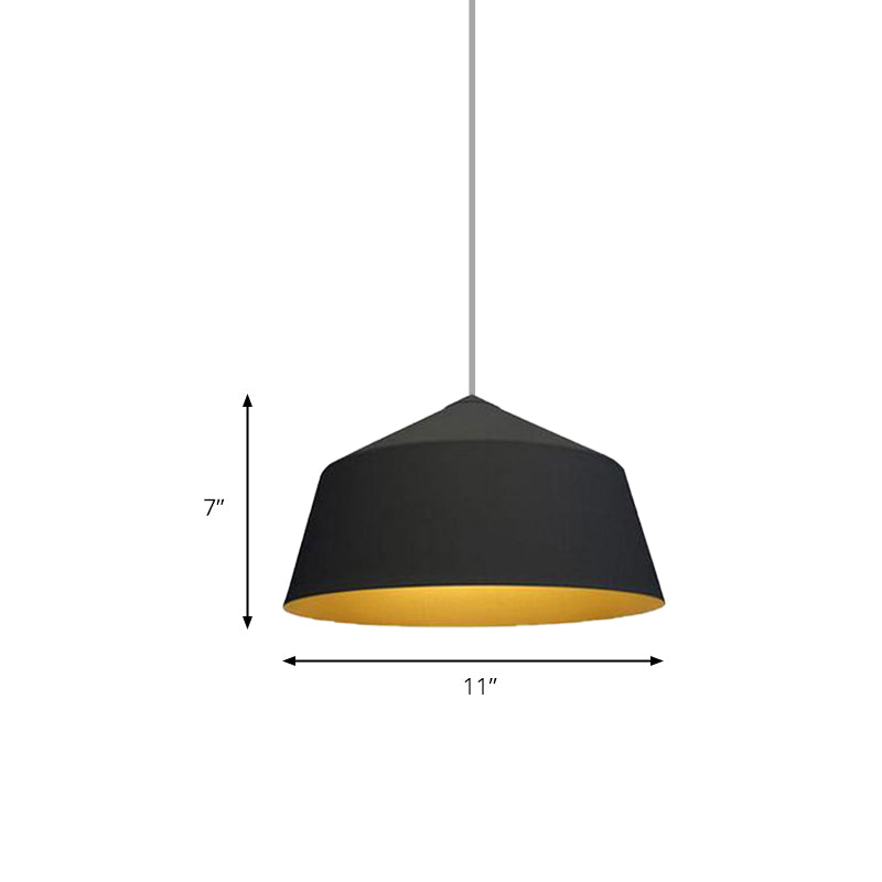 Dome Shaped Shade Pendant Ceiling Light in Nordic Style Metal 1 Light Black/White Hanging Ceiling Light Clearhalo 'Ceiling Lights' 'Modern Pendants' 'Modern' 'Pendant Lights' 'Pendants' Lighting' 176505