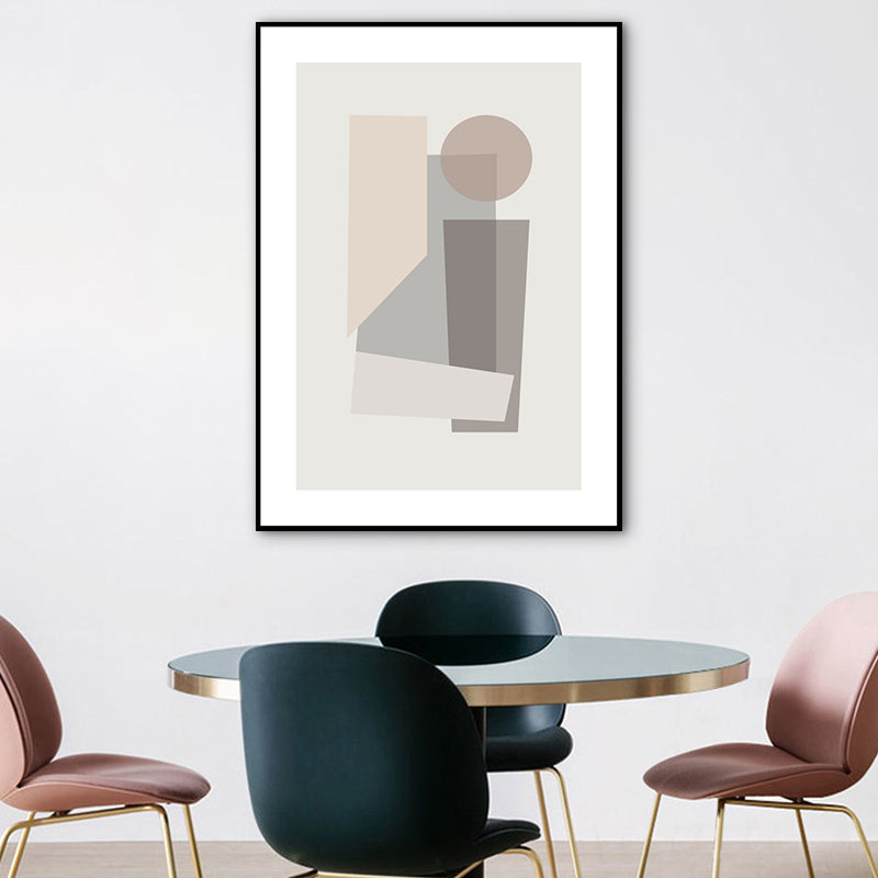 Geometric Shapes Canvas Print in Soft Color Contemporary Wall Art for Boys Bedroom Clearhalo 'Art Gallery' 'Canvas Art' 'Contemporary Art Gallery' 'Modern' Arts' 1765211