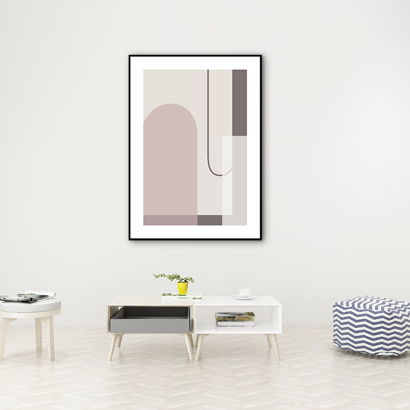 Geometric Shapes Canvas Print in Soft Color Contemporary Wall Art for Boys Bedroom Clearhalo 'Art Gallery' 'Canvas Art' 'Contemporary Art Gallery' 'Modern' Arts' 1765217