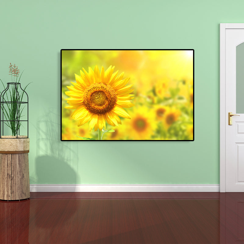 Modern Photographs Sunflower Art Print Bright Textured Wall Decor for Kids Bedroom Golden Clearhalo 'Art Gallery' 'Canvas Art' 'Contemporary Art Gallery' 'Modern' Arts' 1765245