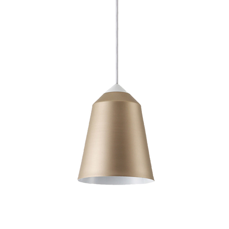 Bell Pendant Lighting Minimalist Metal 1 Light White/Blue/Gold Hanging Ceiling Light Clearhalo 'Ceiling Lights' 'Modern Pendants' 'Modern' 'Pendant Lights' 'Pendants' Lighting' 176537