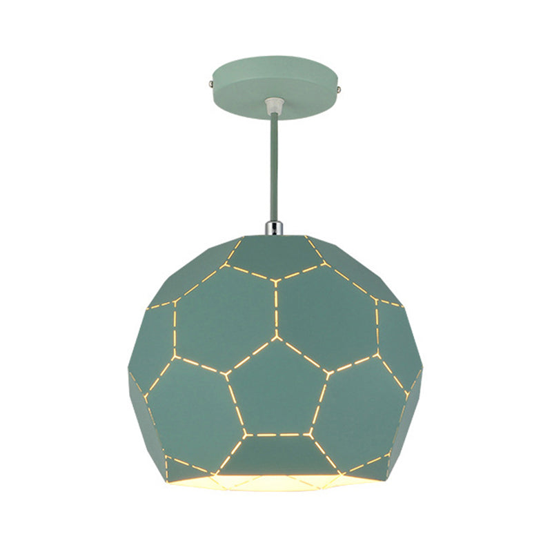 Nordic Style Geometric Hanging Light Fixture Metal Shade Single Pendant Lamp in Black/Green/Pink/Yellow/Nude Pink Clearhalo 'Ceiling Lights' 'Modern Pendants' 'Modern' 'Pendant Lights' 'Pendants' Lighting' 176543