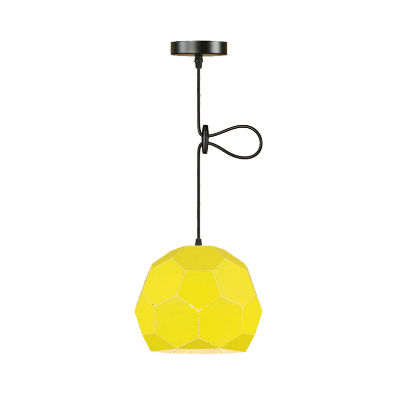 Nordic Style Geometric Hanging Light Fixture Metal Shade Single Pendant Lamp in Black/Green/Pink/Yellow/Nude Pink Clearhalo 'Ceiling Lights' 'Modern Pendants' 'Modern' 'Pendant Lights' 'Pendants' Lighting' 176550