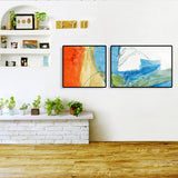 Canvas Multi-Piece Art Print Modern Abstract Painting Wall Decor for House Interior Red Clearhalo 'Art Gallery' 'Canvas Art' 'Contemporary Art Gallery' 'Modern' Arts' 1765501