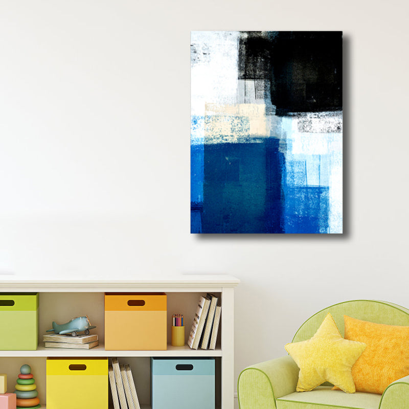 Canvas Textured Wall Decor Modern Art Abstract Pattern Painting, Multiple Sizes Options Light Blue Clearhalo 'Arts' 'Canvas Art' 1765718