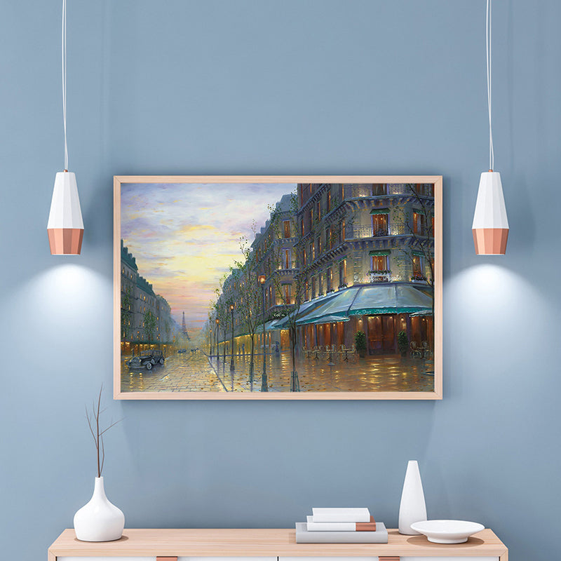 Impressionism City Landscape Wall Decor Bedroom Canvas Art in Brown, Multiple Sizes Clearhalo 'Arts' 'Canvas Art' 1765757