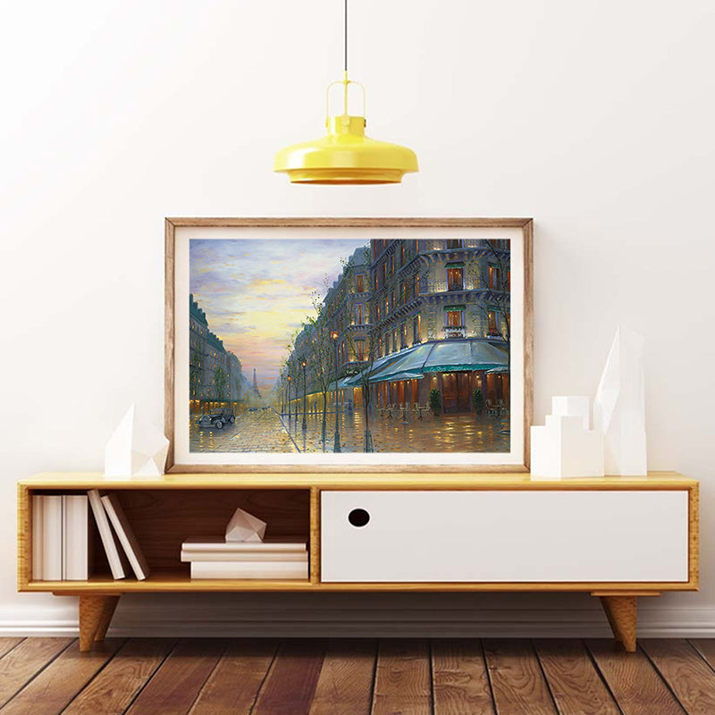 Impressionism City Landscape Wall Decor Bedroom Canvas Art in Brown, Multiple Sizes Clearhalo 'Arts' 'Canvas Art' 1765758