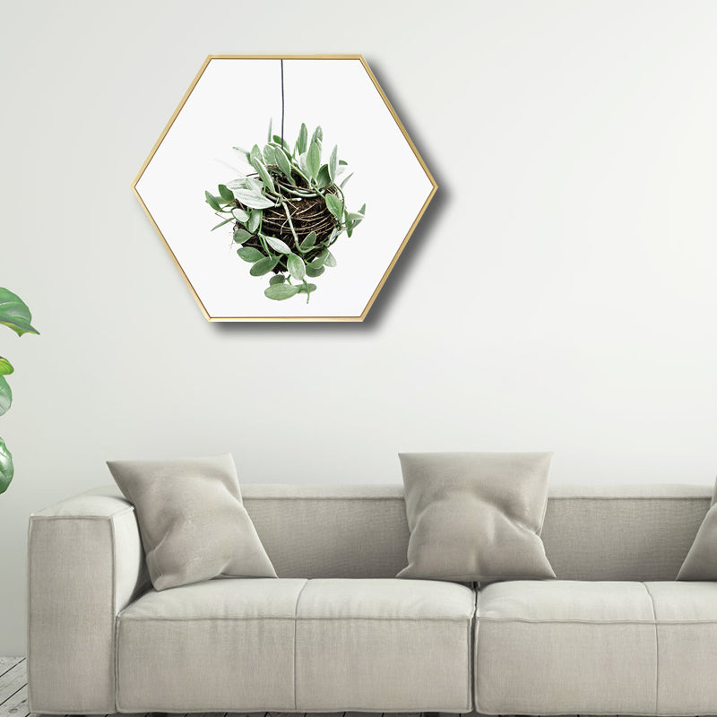 Botanical Leaves Wall Decor Scandinavian Textured Bathroom Canvas, Multiple Sizes Brown Clearhalo 'Arts' 'Canvas Art' 1766074