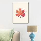 Diverting Leaves Canvas Wall Art Scandinavian Botanical Painting in Pastel Color Clearhalo 'Arts' 'Canvas Art' 1766095