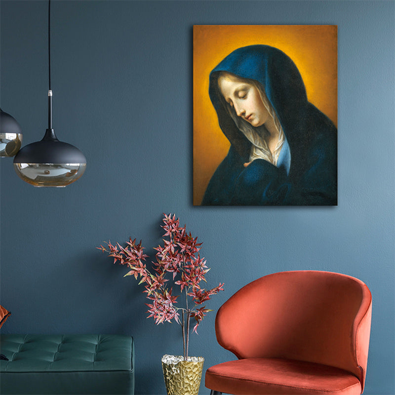 Religious Maiden Painting Soft Color Canvas Wall Art Print Textured, Multiple Sizes Clearhalo 'Arts' 'Canvas Art' 1766229