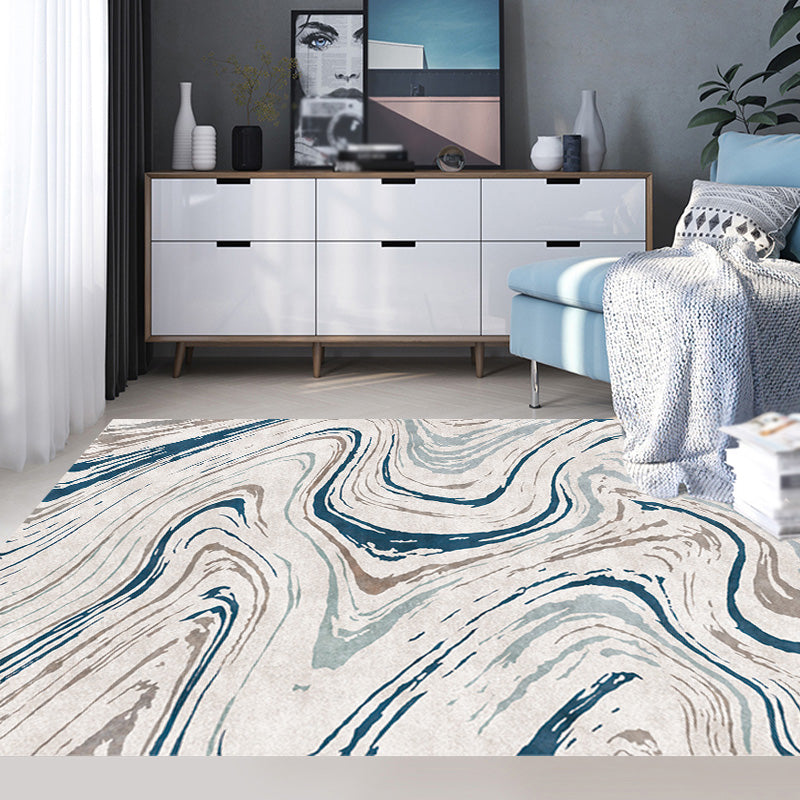 Stylish Modernism Rug Multicolor Watercolor and Swirl Striped Pattern Rug Pet Friendly Anti-Slip Washable Area Rug for Decoration Clearhalo 'Area Rug' 'Modern' 'Rugs' Rug' 1766298