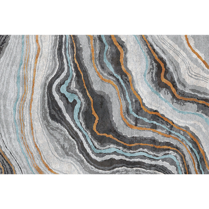 Stylish Modernism Rug Multicolor Watercolor and Swirl Striped Pattern Rug Pet Friendly Anti-Slip Washable Area Rug for Decoration Clearhalo 'Area Rug' 'Modern' 'Rugs' Rug' 1766307