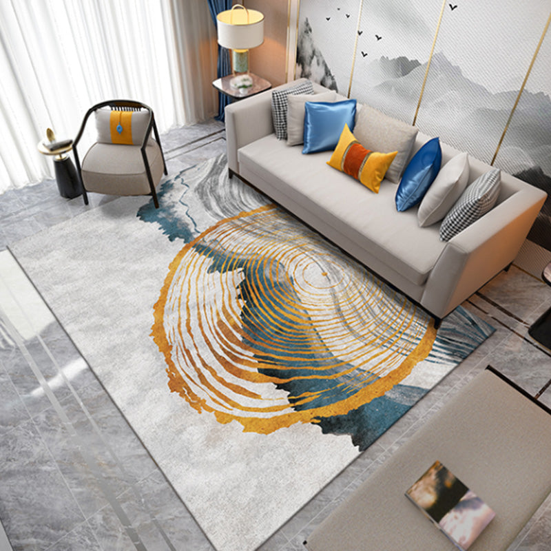 Stylish Modernism Rug Multicolor Watercolor and Swirl Striped Pattern Rug Pet Friendly Anti-Slip Washable Area Rug for Decoration Light Gray Clearhalo 'Area Rug' 'Modern' 'Rugs' Rug' 1766311