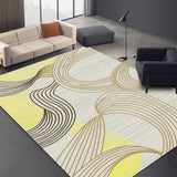 Stylish Watercolor Pattern Rug with Swirl Stripe Multicolor Contemporary Rug Polyester Pet Friendly Non-Slip Backing Washable Area Rug for Living Room Yellow Clearhalo 'Area Rug' 'Modern' 'Rugs' Rug' 1766420