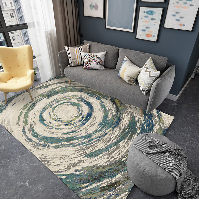 Unique Multicolor Modernist Rug Polyester Brushstroke Pattern Rug Washable Pet Friendly Non-Slip Carpet for Living Room Dark Green Clearhalo 'Area Rug' 'Modern' 'Rugs' Rug' 1766435