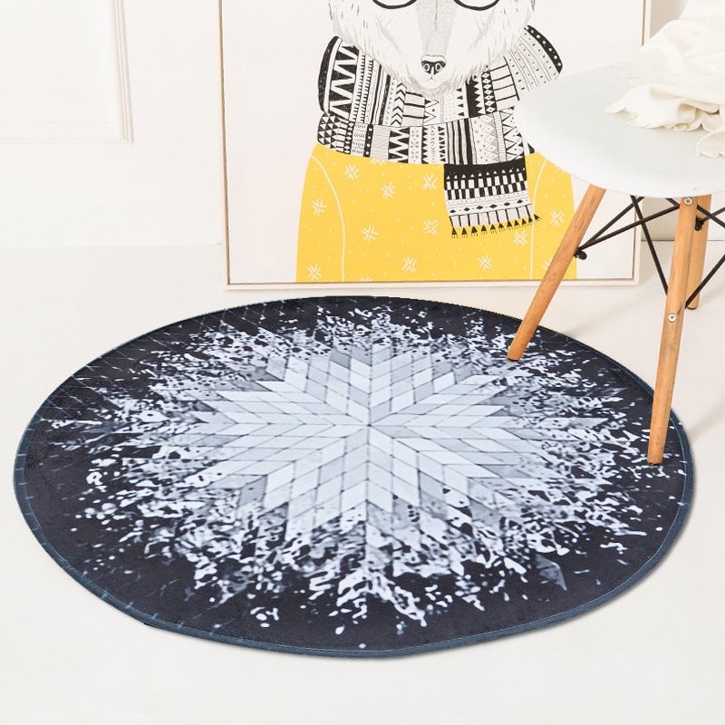 Funky Radial Pattern Rug Grey and Silver Modernism Rug Polyester Washable Pet Friendly Anti-Slip Carpet for Living Room Silver Clearhalo 'Area Rug' 'Modern' 'Rugs' Rug' 1766520