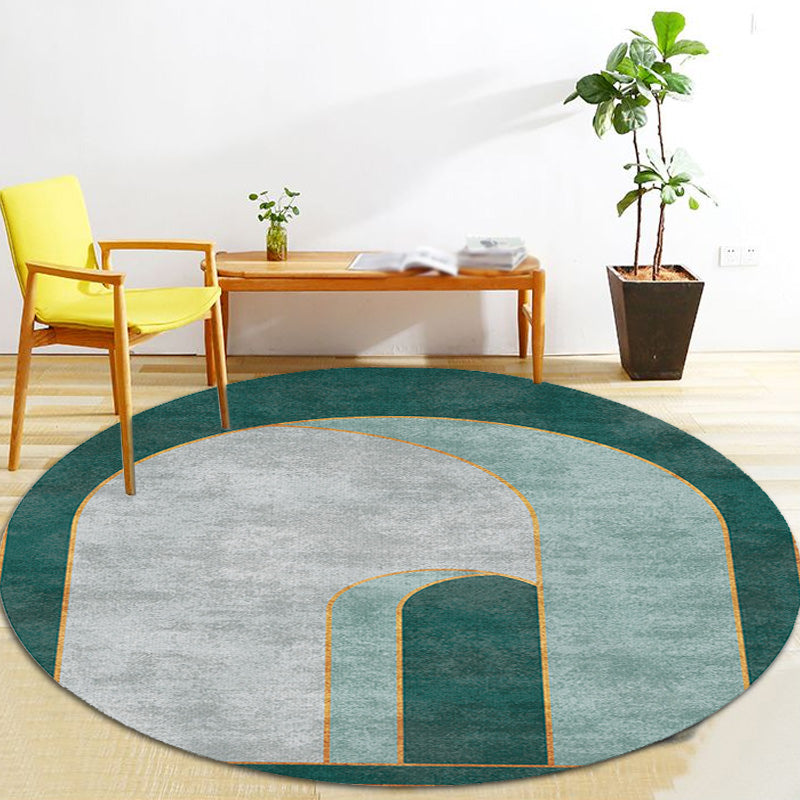 Creative Multicolor Modernism Rug Polyester Colorblock Rug Washable Pet Friendly Non-Slip Carpet for Living Room Green Clearhalo 'Area Rug' 'Modern' 'Rugs' Rug' 1766761