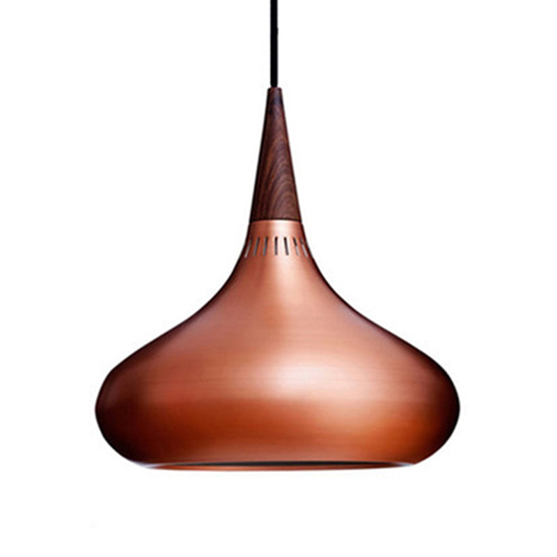 8"/11"/12"W Teardrop Pendant Lighting Nordic Metal 1 Light Black/White/Pink Hanging Light Clearhalo 'Ceiling Lights' 'Modern Pendants' 'Modern' 'Pendant Lights' 'Pendants' Lighting' 176711