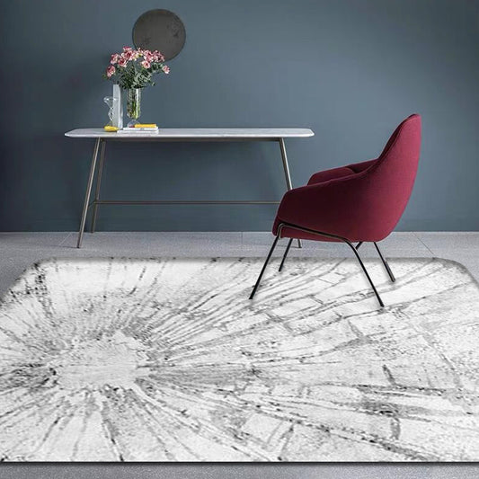 Fancy Abstract Rug Grey Shabby Chic Rug Polyester Pet Friendly Non-Slip Backing Washable Area Rug for Living Room Clearhalo 'Area Rug' 'Rugs' 'Shabby Chic' Rug' 1767209