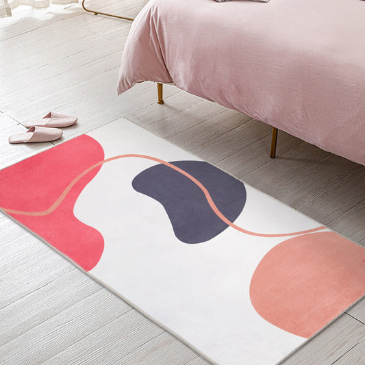 Funky Multicolor Modernism Rug Polyester Colorblock Rug Washable Pet Friendly Non-Slip Carpet for Living Room Pink Clearhalo 'Area Rug' 'Modern' 'Rugs' Rug' 1767597