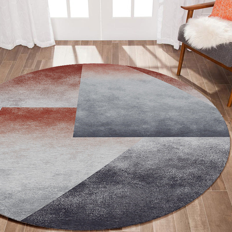 Modernism Ombre Pattern Rug with Stripe Grey Multicolor Polyester Rug Non-Slip Backing Washable Pet Friendly Carpet for Bedroom Red Clearhalo 'Area Rug' 'Modern' 'Rugs' Rug' 1767667