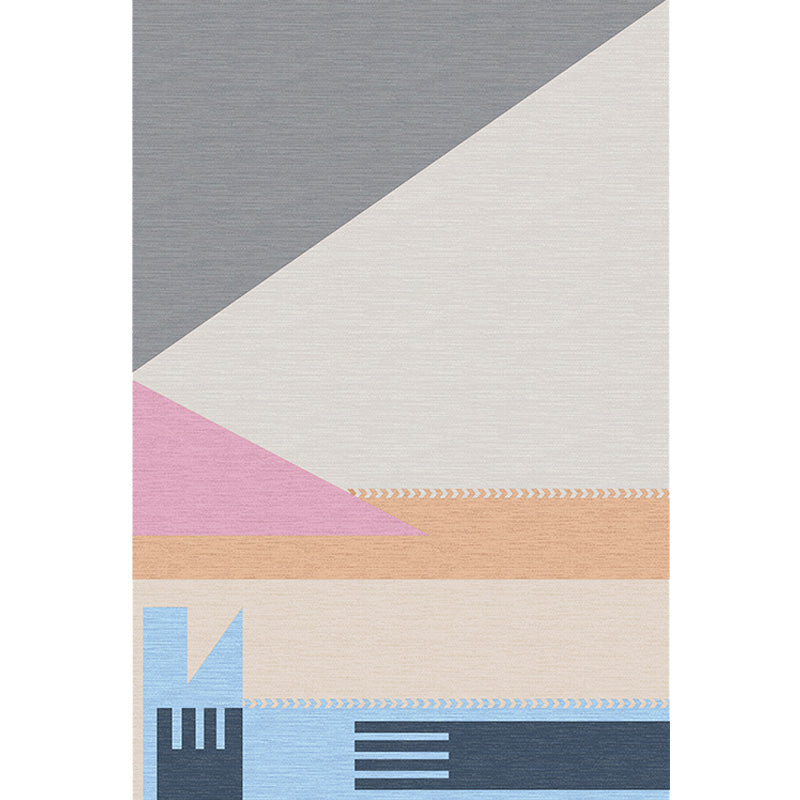 Colorblock Rug Polyester Modern Rug Washable Anti-Slip Pet Friendly Area Rug for Living Room Clearhalo 'Area Rug' 'Modern' 'Rugs' Rug' 1767816