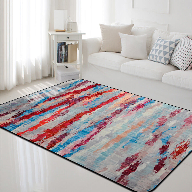 Industrial Abstract Rug Multicolor Polyester Rug Washable Pet Friendly Non-Slip Area Rug for Living Room Red Clearhalo 'Area Rug' 'Modern' 'Rugs' Rug' 1768012