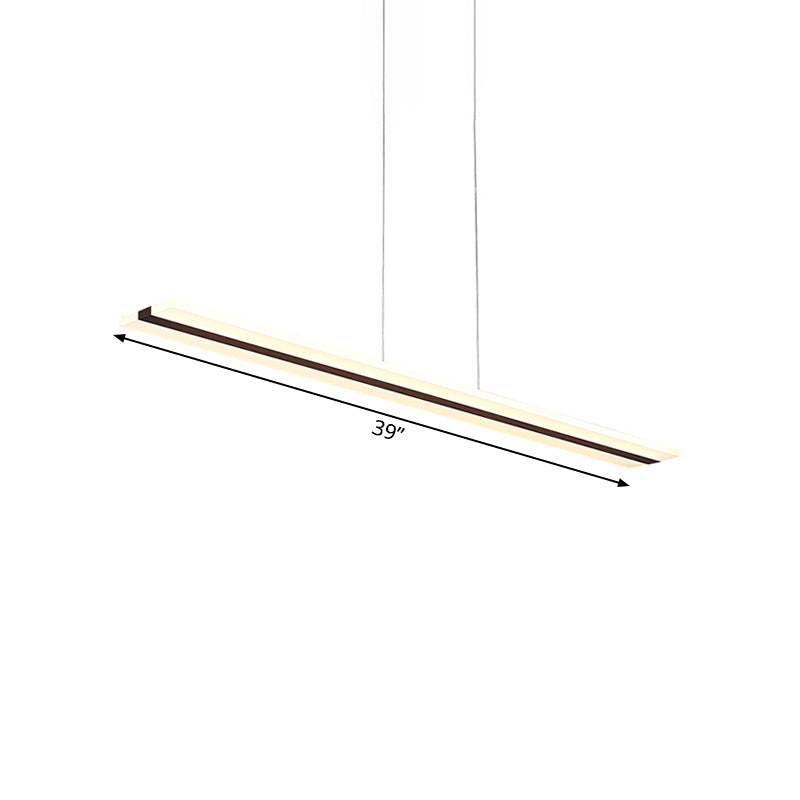 39"/47" Wide Ultra Thin Acrylic Drop Pendant Modern LED White Ceiling Lamp in Warm/White Light Clearhalo 'Ceiling Lights' 'Modern Pendants' 'Modern' 'Pendant Lights' 'Pendants' Lighting' 176869