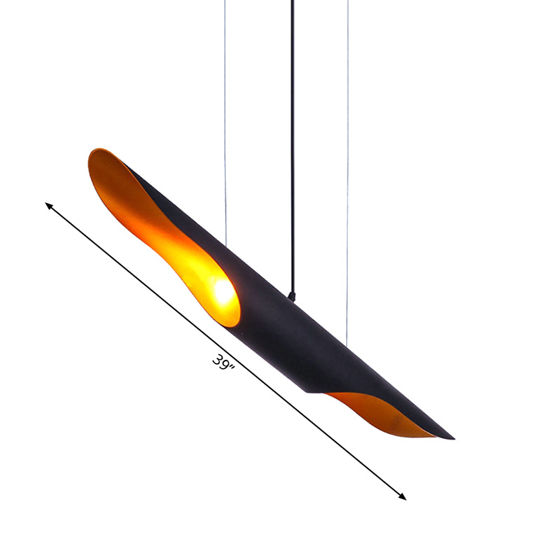 Pipe Hanging Ceiling Light Nordic Metal Black/White Pendant Light for Bedroom, 23.5"/27.5"/31.5" Wide Clearhalo 'Ceiling Lights' 'Modern Pendants' 'Modern' 'Pendant Lights' 'Pendants' Lighting' 176930