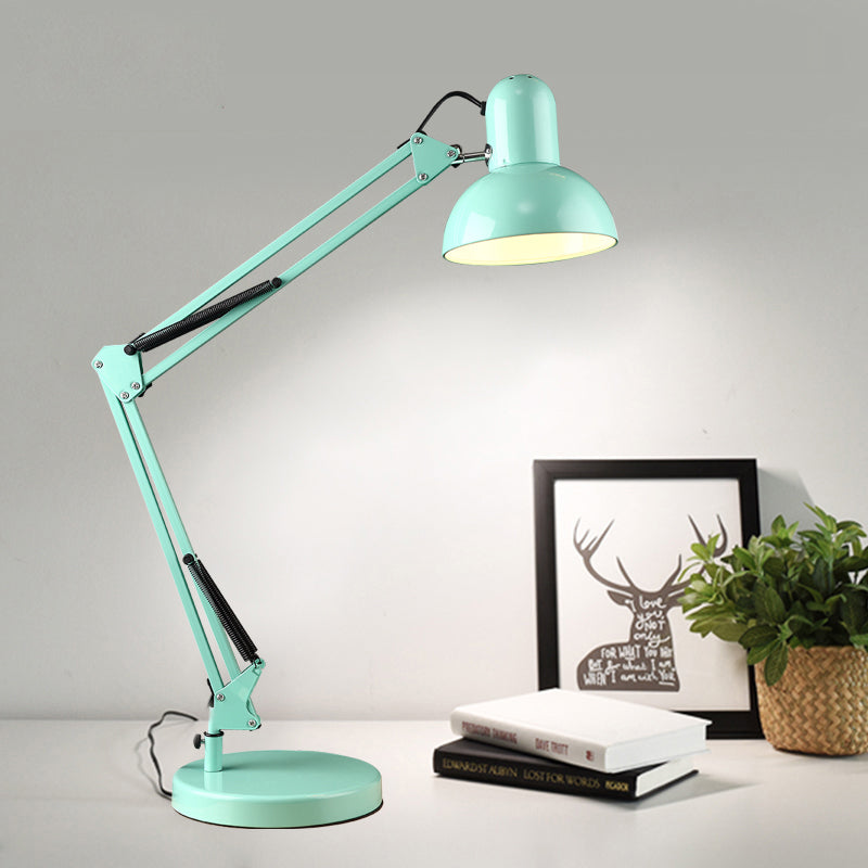 Dome Shade Task Desk Lamp Modernism Style Metal 1 Head Bedroom Reading Light in Green/Red Clearhalo 'Lamps' 'Table Lamps' Lighting' 177050