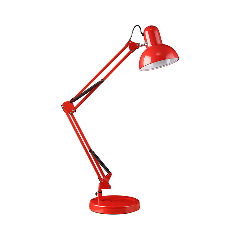 Dome Shade Task Desk Lamp Modernism Style Metal 1 Head Bedroom Reading Light in Green/Red Clearhalo 'Lamps' 'Table Lamps' Lighting' 177053