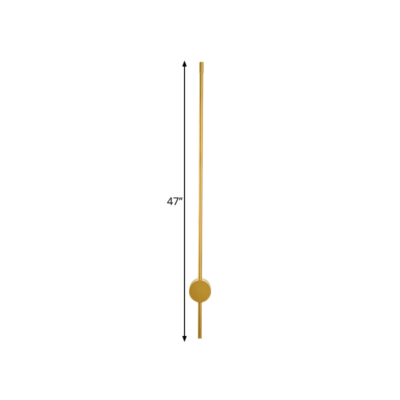 Minimalist Linear Wall Lighting Ideas Metal 47"/57" Width LED Bedside Wall Light Sconce in Gold Clearhalo 'Cast Iron' 'Glass' 'Industrial' 'Modern wall lights' 'Modern' 'Tiffany' 'Traditional wall lights' 'Wall Lamps & Sconces' 'Wall Lights' Lighting' 1771170