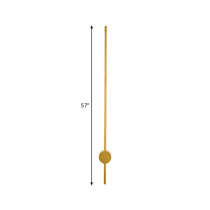 Minimalist Linear Wall Lighting Ideas Metal 47"/57" Width LED Bedside Wall Light Sconce in Gold Clearhalo 'Cast Iron' 'Glass' 'Industrial' 'Modern wall lights' 'Modern' 'Tiffany' 'Traditional wall lights' 'Wall Lamps & Sconces' 'Wall Lights' Lighting' 1771171