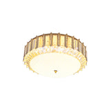 Clear Crystal Bowl Ceiling Fixture Contemporary LED Gold Flush Mount Lighting for Bedroom Clearhalo 'Ceiling Lights' 'Close To Ceiling Lights' 'Close to ceiling' 'Flush mount' Lighting' 1771434