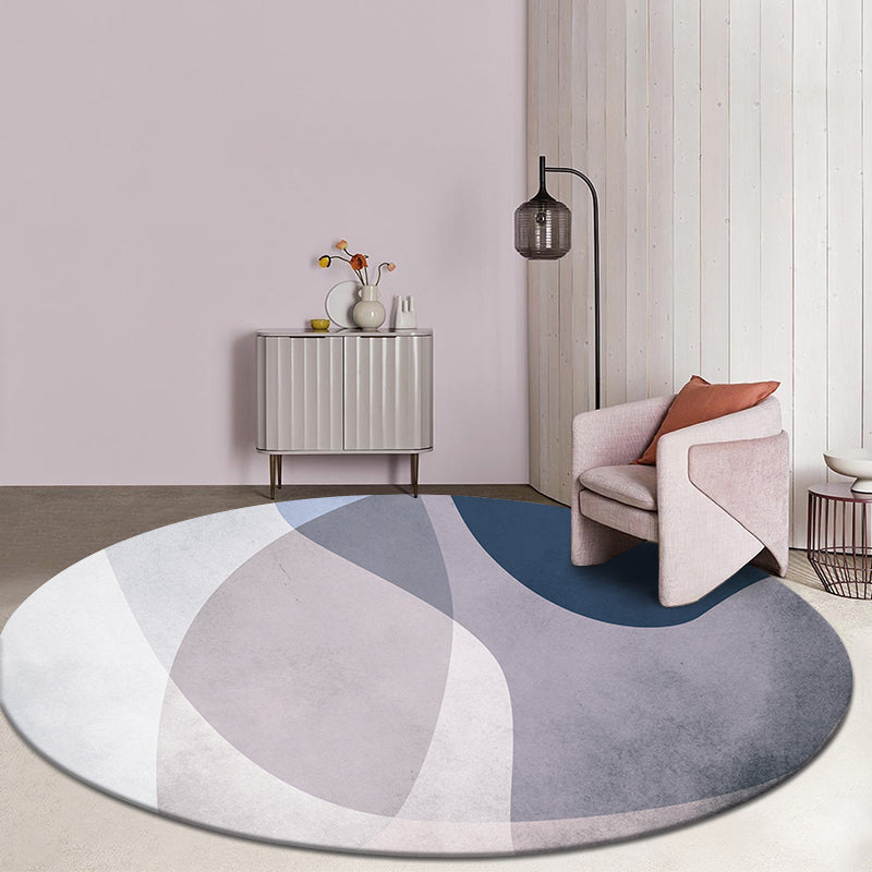 Simple Colorblock Rug Multicolor Polyester Rug Non-Slip Backing Washable Pet Friendly Carpet for Home Blue Clearhalo 'Area Rug' 'Modern' 'Rugs' Rug' 1779421