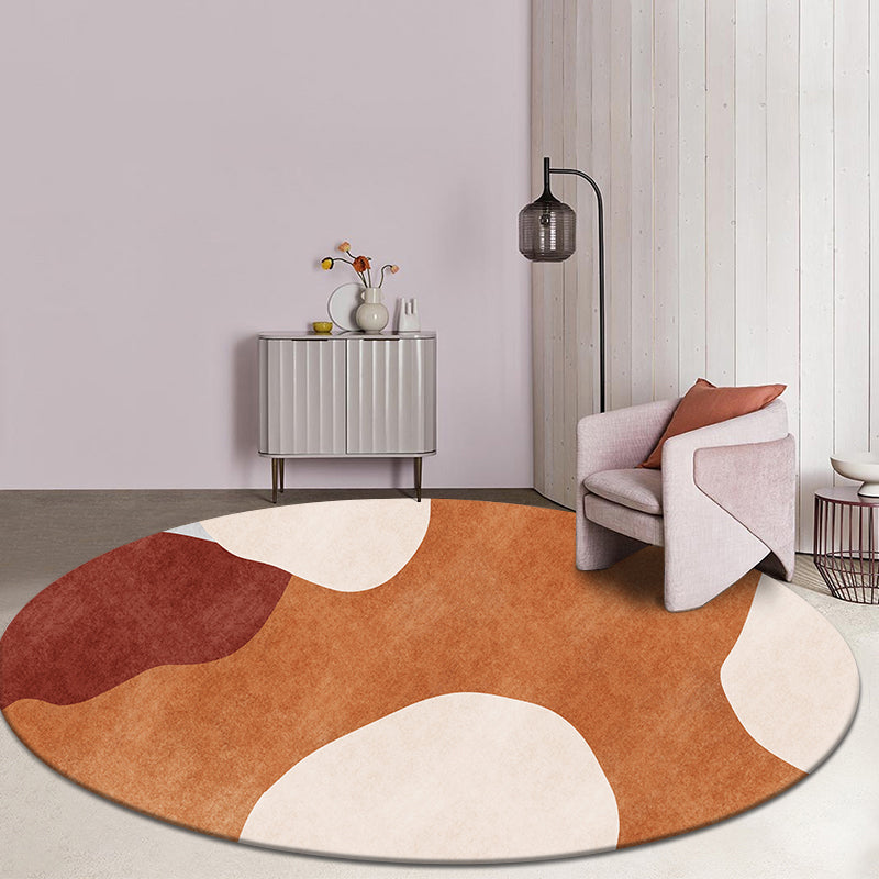 Simple Colorblock Rug Multicolor Polyester Rug Non-Slip Backing Washable Pet Friendly Carpet for Home Yellow-Red Clearhalo 'Area Rug' 'Modern' 'Rugs' Rug' 1779422