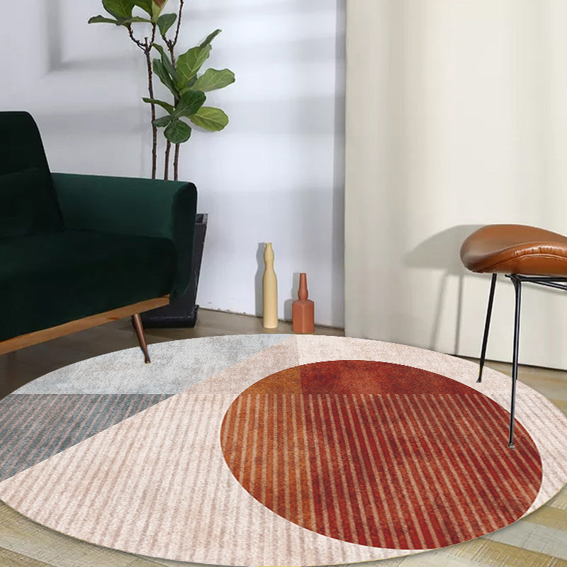 Unique Multicolor Modernist Rug Polyester Colorblock Stripe Pattern Rug Washable Pet Friendly Non-Slip Carpet for Living Room Clearhalo 'Area Rug' 'Modern' 'Rugs' Rug' 1779441