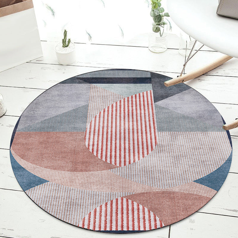 Unique Multicolor Modernist Rug Polyester Colorblock Stripe Pattern Rug Washable Pet Friendly Non-Slip Carpet for Living Room Clearhalo 'Area Rug' 'Modern' 'Rugs' Rug' 1779444