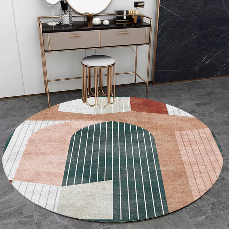 Unique Multicolor Modernist Rug Polyester Colorblock Stripe Pattern Rug Washable Pet Friendly Non-Slip Carpet for Living Room Clearhalo 'Area Rug' 'Modern' 'Rugs' Rug' 1779447