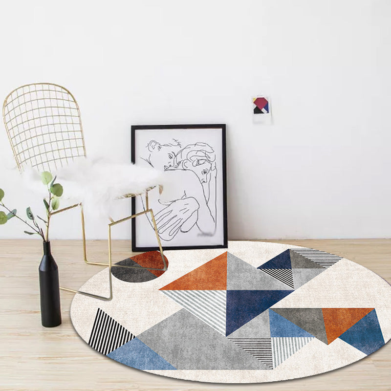 Unique Multicolor Modernist Rug Polyester Colorblock Stripe Pattern Rug Washable Pet Friendly Non-Slip Carpet for Living Room Clearhalo 'Area Rug' 'Modern' 'Rugs' Rug' 1779450