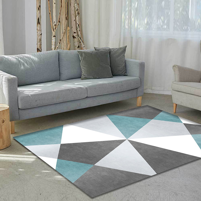 Multicolor Geometric Pattern Rug Polyester Modern Rug Washable Anti-Slip Pet Friendly Area Rug for Living Room Clearhalo 'Area Rug' 'Modern' 'Rugs' Rug' 1779482