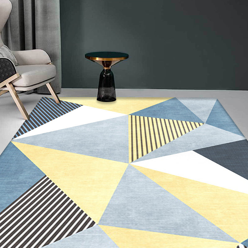 Multicolor Geometric Pattern Rug Polyester Modern Rug Washable Anti-Slip Pet Friendly Area Rug for Living Room Clearhalo 'Area Rug' 'Modern' 'Rugs' Rug' 1779484